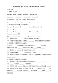 2021-2022人教部编版语文六年级上册期中测试卷（A卷）