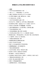 部编版语文五年级上期末词语使用专项复习