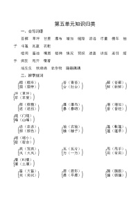 部编版语文六年级上册  第五单元知识归类