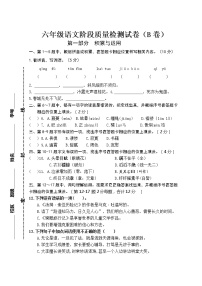 部编版语文六年级下册期中调研卷(B卷）