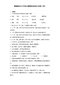 部编版语文六年级上册期末综合复习试题（四）