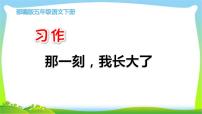 2021学年习作：那一刻，我长大了说课ppt课件