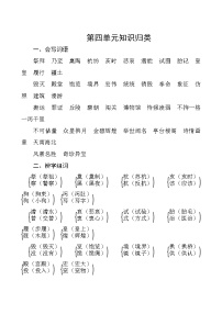 部编版语文五年级上册  第四单元知识归类