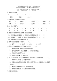 小学语文人教部编版五年级上册20* “精彩极了”和“糟糕透了”当堂检测题