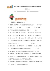 学霸夺冠宝典——部编版语文六年级上册期末综合复习试题（二）