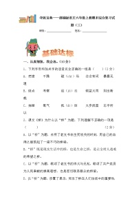 学霸夺冠宝典——部编版语文六年级上册期末综合复习试题（三）