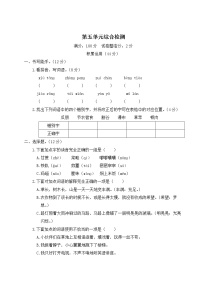 人教部编版六年级上册第五单元单元综合与测试达标测试