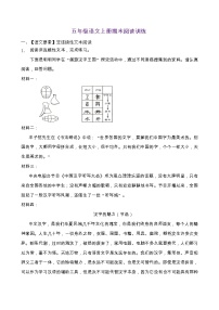 人教部编版五年级语文上册期末阅读提升训练（含答案）(13)