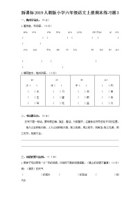 小学六年级语文上册期末试题3