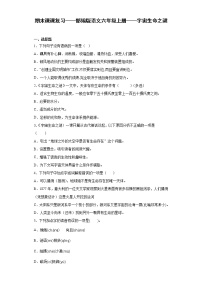 期末课课复习——部编版语文六年级上册——宇宙生命之谜