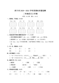 （真题）南宁市2020—2021学年度期末质量监测（含答案解析）