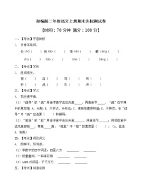 部编版二年级语文上册期末达标测试卷（含答案）(9)