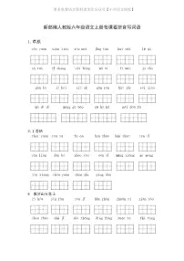 （精选最新）部编版六年级语文上册全册看拼音写词语（含答案）练习题