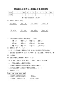 部编人教版六年级语文上册 期末复习质量检测试题测试卷 (15)