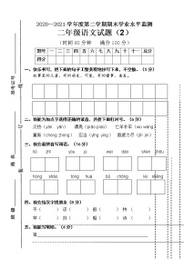 人教部编版语文二年级下册期末试卷2