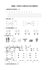 人教部编版一年级语文上册 期末复习综合检测试题测试卷 (52)