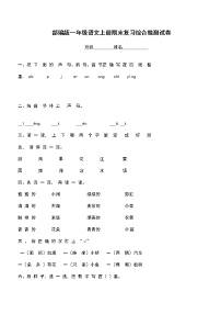 人教部编版一年级语文上册 期末复习综合检测试题测试卷 (46)