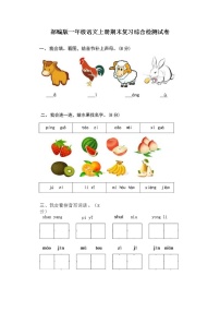 人教部编版一年级语文上册 期末复习综合检测试题测试卷 (23)