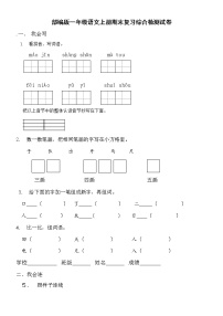 人教部编版一年级语文上册 期末复习综合检测试题测试卷 (57)