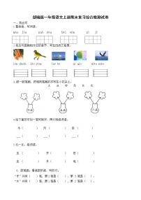 人教部编版一年级语文上册 期末复习综合检测试题测试卷 (54)