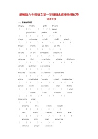 人教部编版六年级语文上册 第一学期期末考试复习质量综合检测试题测试卷 (22)