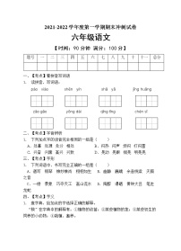 部编版六年级语文上册期末测试卷 (10)