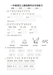 小学语文部编版一年级上册期末高频考点专项练习（附参考答案）