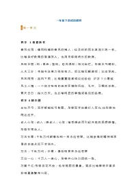 一年级语文下册1-8单元成语解释汇总学案