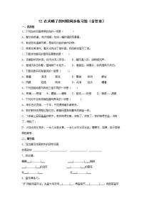 小学语文12* 在天晴了的时候一课一练