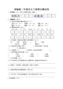 部编版　三年级语文下册　期末测试卷（含答案）