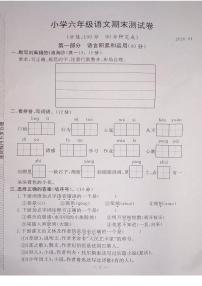 南京市鼓楼区六年级语文上册期末测试卷含答案