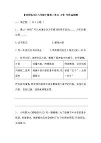 语文习作:写作品梗概复习练习题