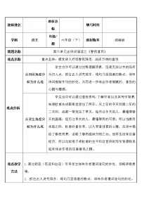 小学语文人教部编版六年级下册3 江畔独步寻花教案及反思