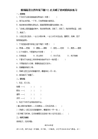 人教部编版四年级下册12* 在天晴了的时候精练