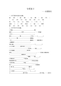 部编版语文三上 期末专项复习（积累默写） 练习