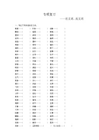 部编版语文三上 期末专项复习（近义词、反义词） 练习