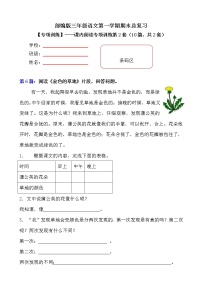 部编版 小学语文三年级上册期末总复习《课内阅读专项练习第2套》（10篇，共2套）附答案