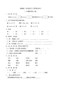 人教部编版二年级下册课文13 开满鲜花的小路优秀同步达标检测题