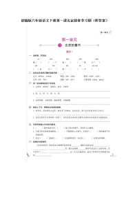 小学语文人教部编版六年级下册1 北京的春节当堂检测题