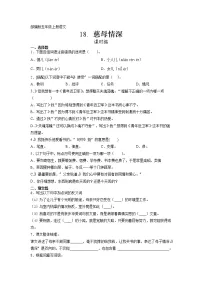语文五年级上册18 慈母情深习题