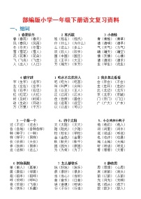 一年级语下册文期末总复习学案