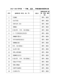 部编版四年级上册语文集体备课表完整版教案