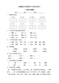 小学语文人教部编版三年级下册7 鹿角和鹿腿精品精练