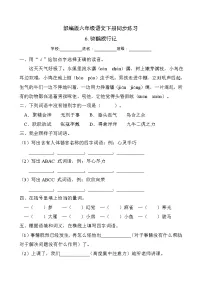 人教部编版六年级下册6* 骑鹅旅行记(节选)同步测试题