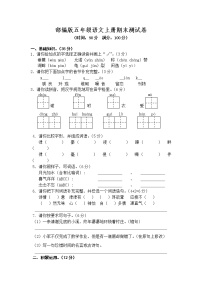 部编版五年级语文上册期末测试卷（四）含答案