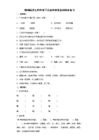 小学语文人教部编版四年级下册17 记金华的双龙洞课时练习