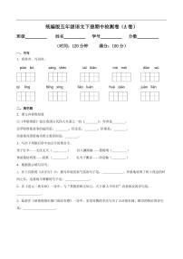 部编版语文五年级（下）期中检测卷4(含答案)