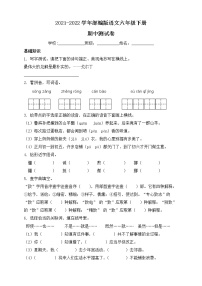 2022年部编版六年级语文下册期中检测试卷1（含答案）