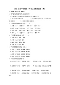 2021-2022年部编版小升初语文模拟试卷（四）