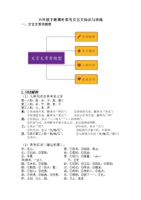 课外常考文言文知识与训练（试题）2022年语文六年级下册